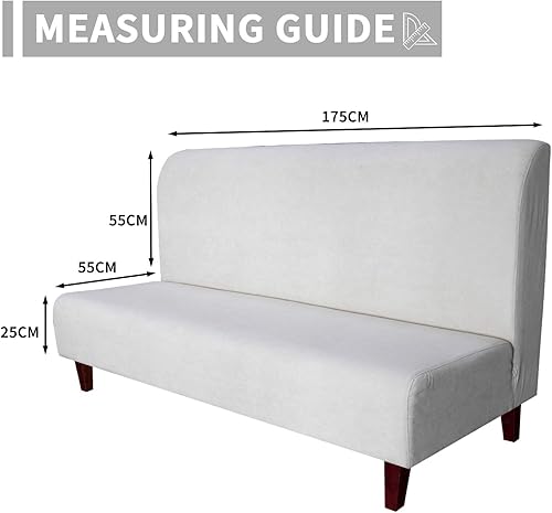 Miniatura 7 de Easy-Going Funda de futón 100 % impermeabilidad doble, diseño jacquard elástico sin brazos, protector de muebles a prueba de fugas para niños,