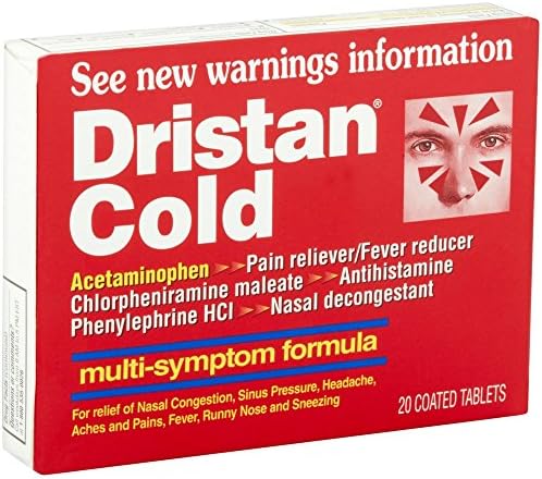 Dristan Cold Tablets Multi-Symptom 20 Tablets ( Pack of 2)