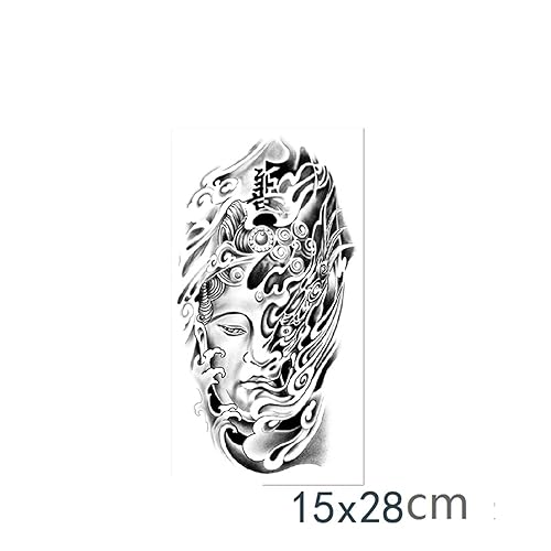 2pcs Good And Evil Between Thoughts Arms Female And Male Temporary Tattoo Stickers, Semi-permanent, Waterproof, Lasting 2 Weeks, Fake Tattoos(2pcs)