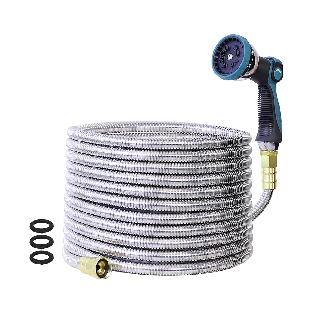 Numwot 25FT Garden Hose, Stainless Steel