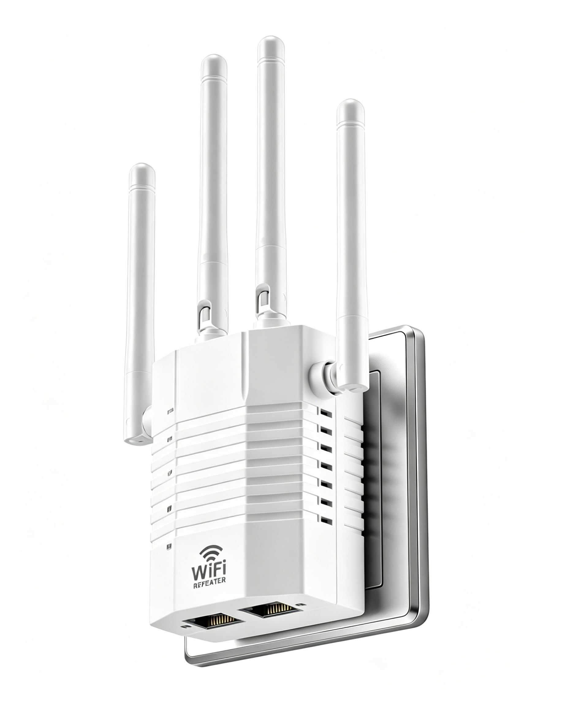 Photo 1 of Whole Home WiFi Extender with 4 Rotatable Antennas & Ethernet Port, Dual Band 5GHz/2.4GHz WiFi Extender Signal Booster, WiFi Booster for 105 Devices