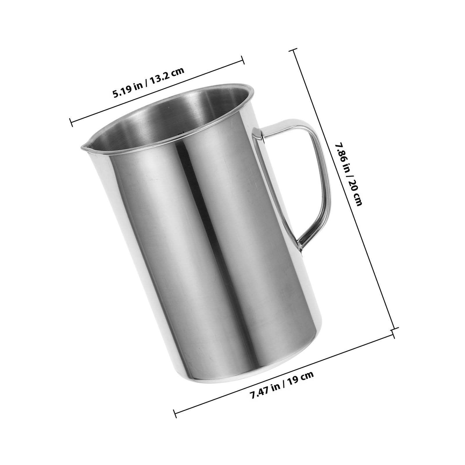 Misurino da 2000ml in Acciaio Inox con Graduazioni Precise e Beccuccio