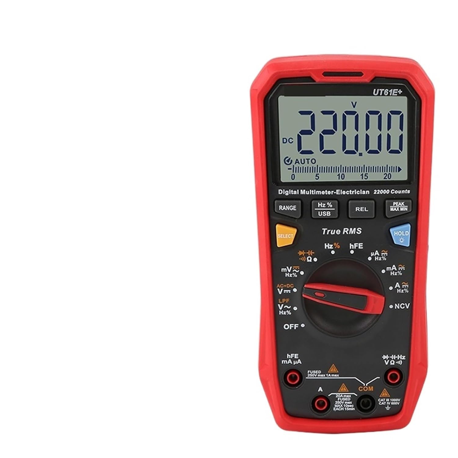 UT61E+ UT61D+ UT61B+ 1000V Digital Multimeter Tester NCV Diode Test True RMS Automotive Multimeter(UT61B Plus)