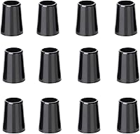 SummerHouse 12-Pack Black Golf Iron Ferrules for 0.355" & 0.370" Tapered Shafts - Durable High-Gloss Plastic, 0.500/0.750/1.000 Heights