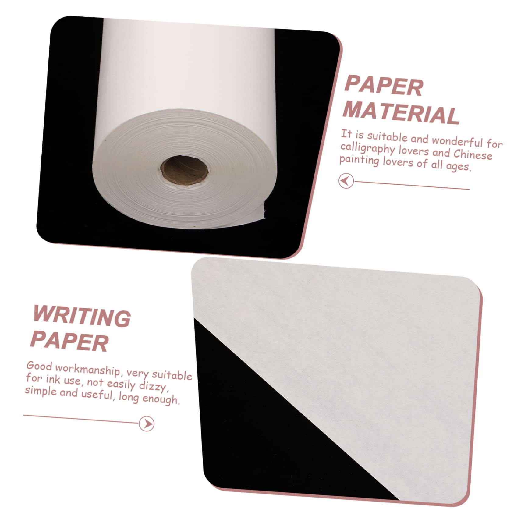 Uonlytech Papel de Arroz Engrosado para Caligrafía y Pintura, Adecuado para Principiantes y Amantes del Arte Chino