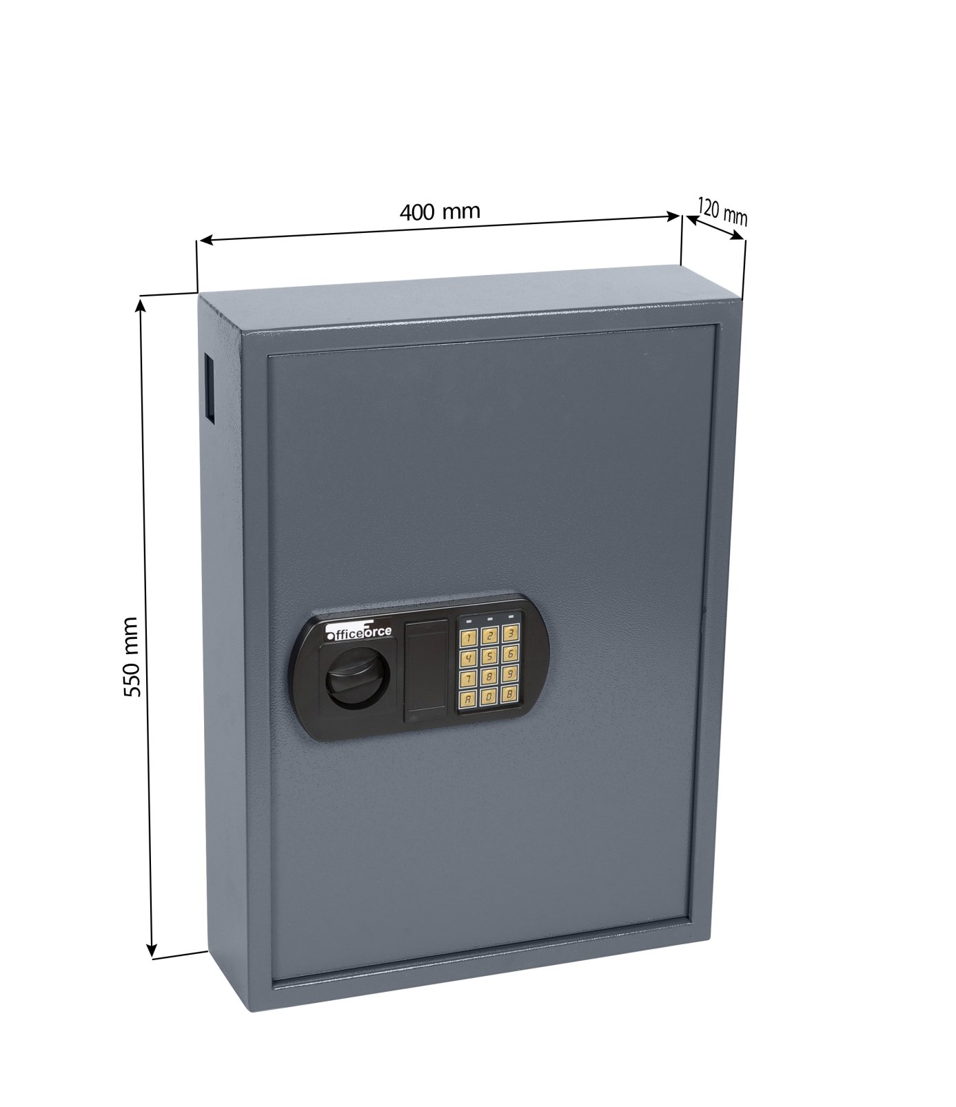 Coffre-Fort à Clés avec Serrure Électronique, Boîte de Sécurité à Code Numérique pour 100 Clés, Serrure à Double Boulon, Acier, 55 x 40 x 12 cm (20102)