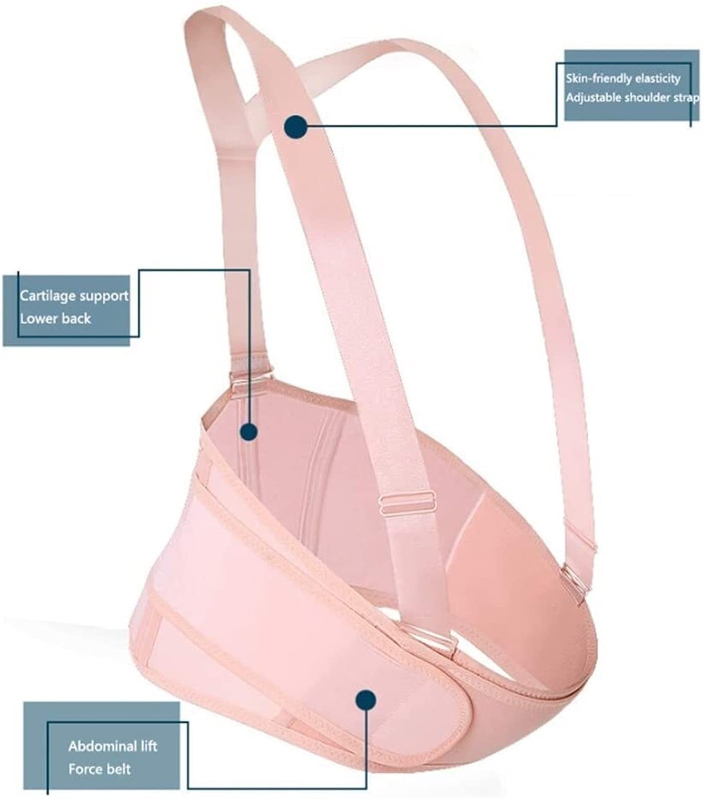 BATLAM Mutterschaftsgürtel - Schwangerschaftsbauchband Beckendruckentlastend, Bauchband für die Schwangerschaft Stützgürtel Rückenstützschutz Herniengürtel (Color : Beige, Size : Medium) (Weiß XL)