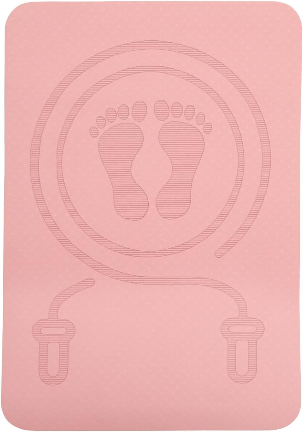 INOOMP Fitness Jump Rope Mat Rope Skipping Mat Non- Slip Absorption Indoor Outdoor Padded Workout Mat for Cross Rope Exercise Supply Pink