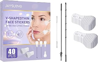 lifting facial - Elevador Autocolante para Rosto | Remendos elevação invisíveis ferramentas V-line facelift adesivo para cuidados com a pele, com 3 cordas elevação para Littryee