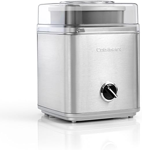 Cuisinart ICE30BCE Gelatiera, Capacità 2L, per Gelati, Sorbetti e Frozen Yogurt, Grigio