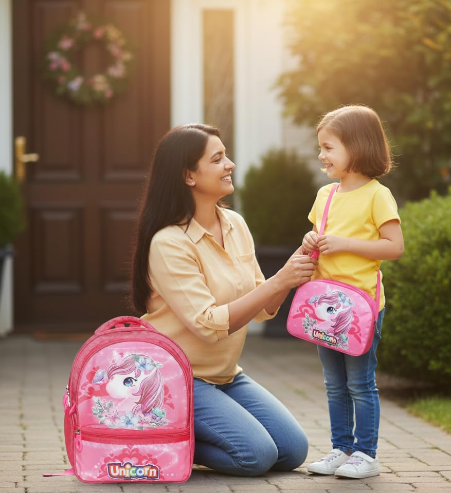 Image of Stylbase Waterproof School Bag with lunch bag combo for Boys and Girls Kids Bag with tiffin cover - Backpack Bag for Travelling for 5-7 Years 15 Inches