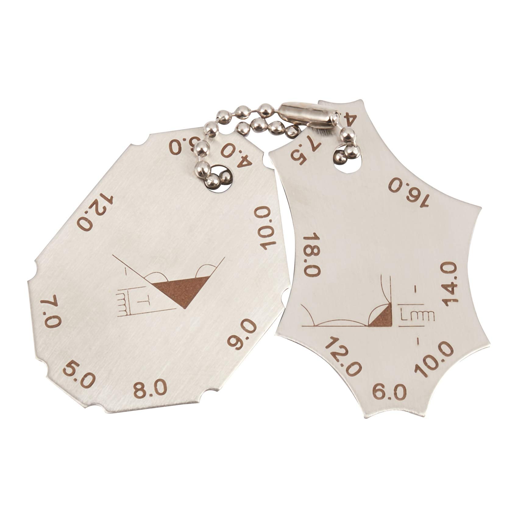 2Pcs Welding Gauge Key Weld Joint Inspection Measure Tools Pocket Fillet Weld Gauge Measure Tool