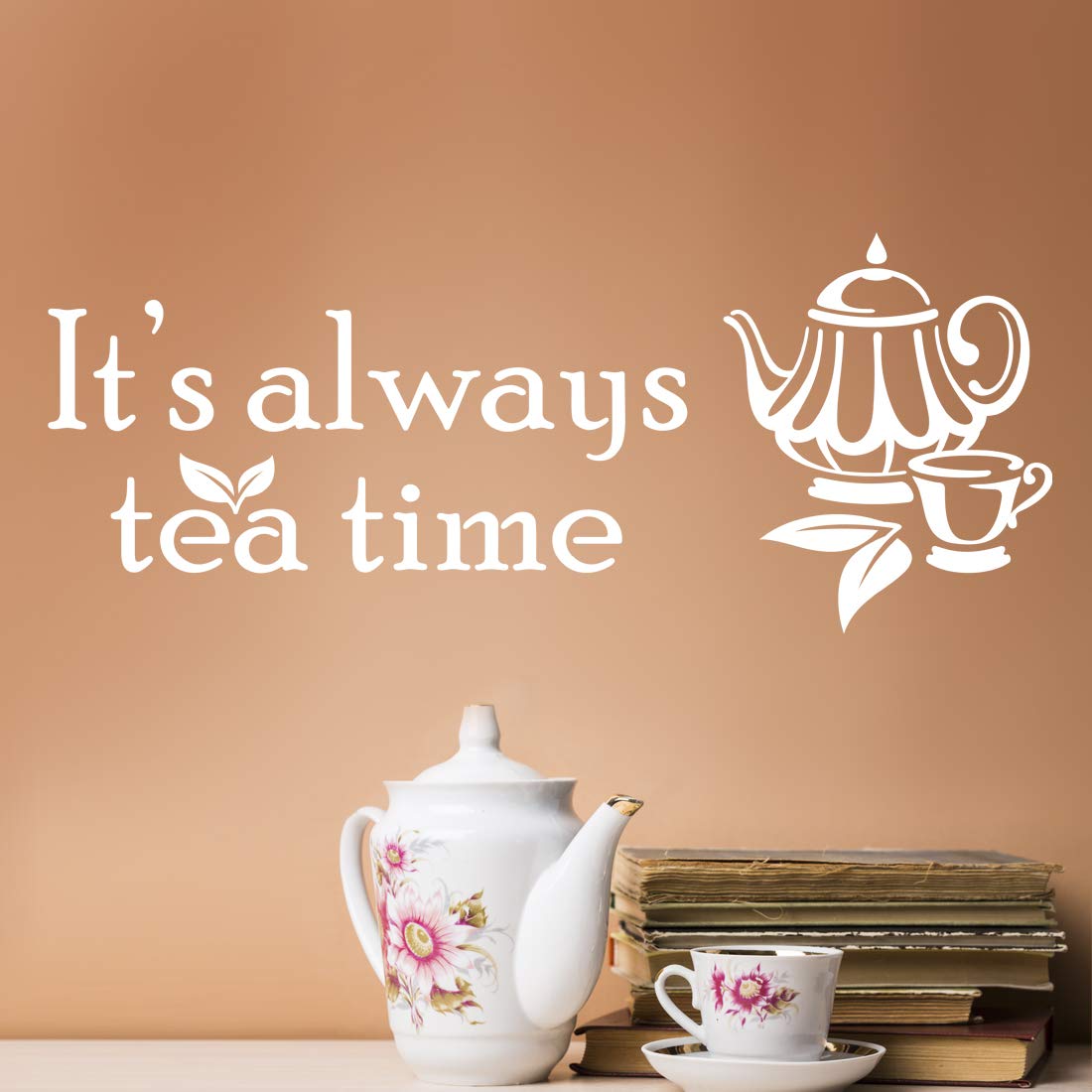 Buy It's Always Tea time Wall Sticker Art Kitchen Stickers Vinyl Decor