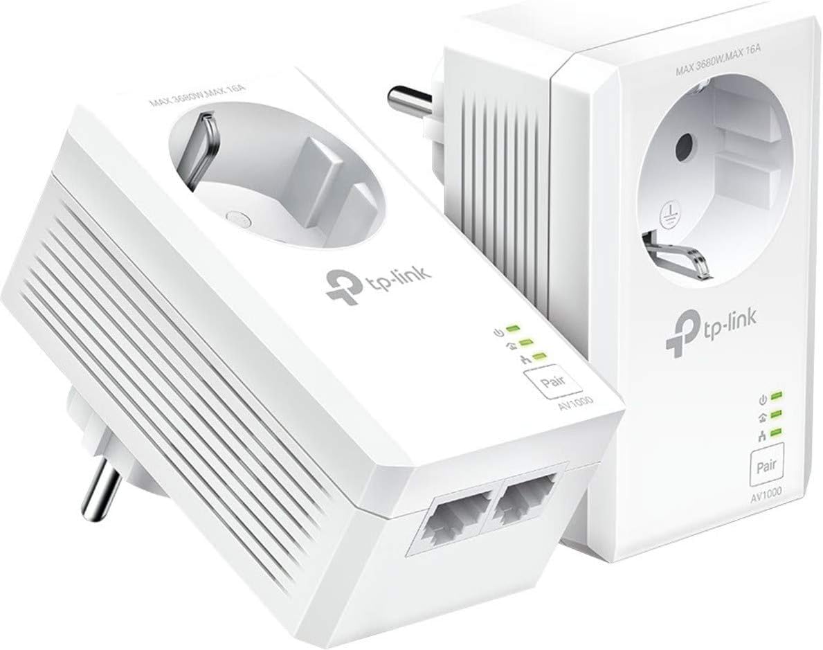 TP-Link TL-PA7027P KIT Powerline Netzwerkadapter weiß & Powerline Adapter Set TL-PA7017P KITweiß