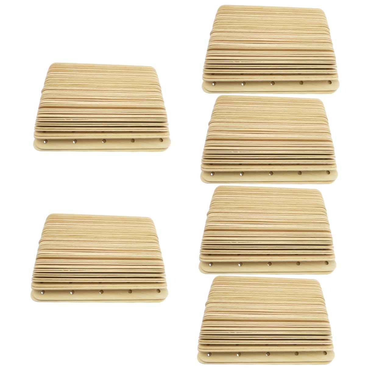 Angoily 300 Pezzi Artigianali in Legno Naturale con Fori per DIY Materiale per Lavori Manuali Lisci e Non Cerati per Progetti Creativi Adatti Scuola e Feste
