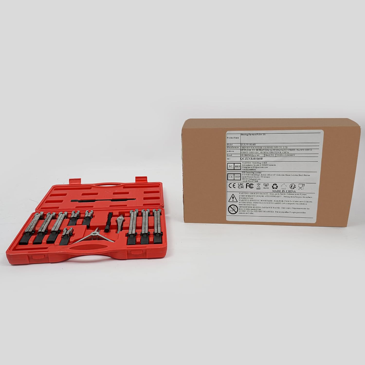 13Pcs Bearing Puller Kit, 2 & 3 Jaw Puller Set with Storage Box, Heavy Duty Flywheel Gear Pulley Remover Tool for Automotive Mechanical Repair