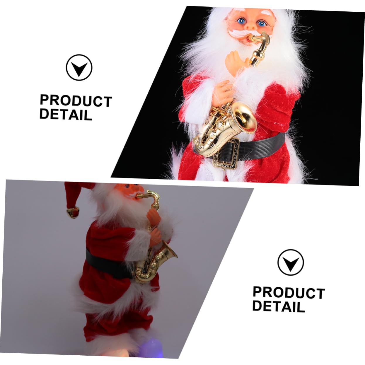 Abaodam Muñeca Musical de Papá Noel Juguete Eléctrico para Decoración Navideña Adorno Creativo de Papá Noel para Fiesta de Invierno