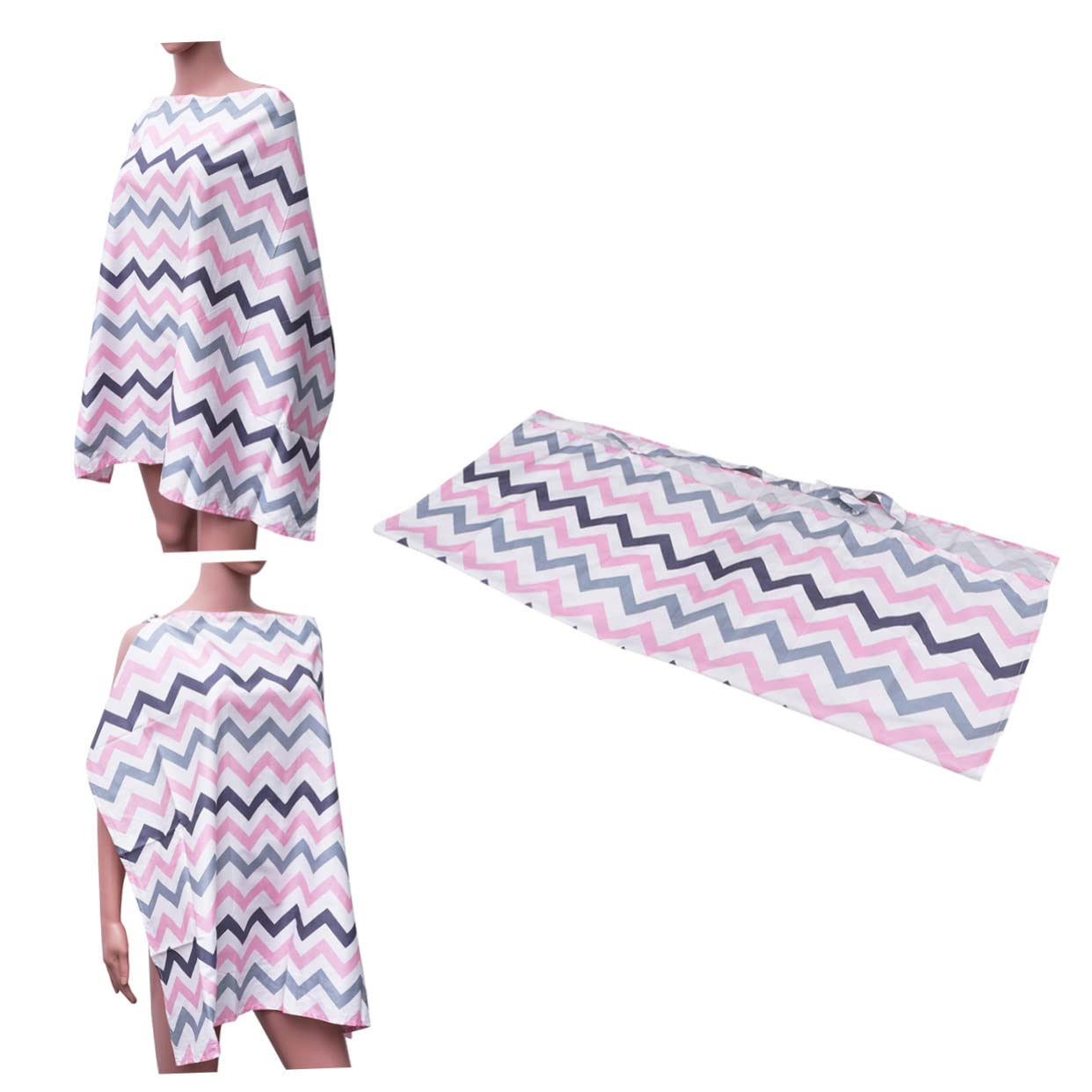 Abaodam 3stücke Cotton Striped Stilltuch Für Unterwegs Vielseitige Stilldecke Atmungsaktives Design Für Und Outdoor-aktivitäten Zufälliger Stil