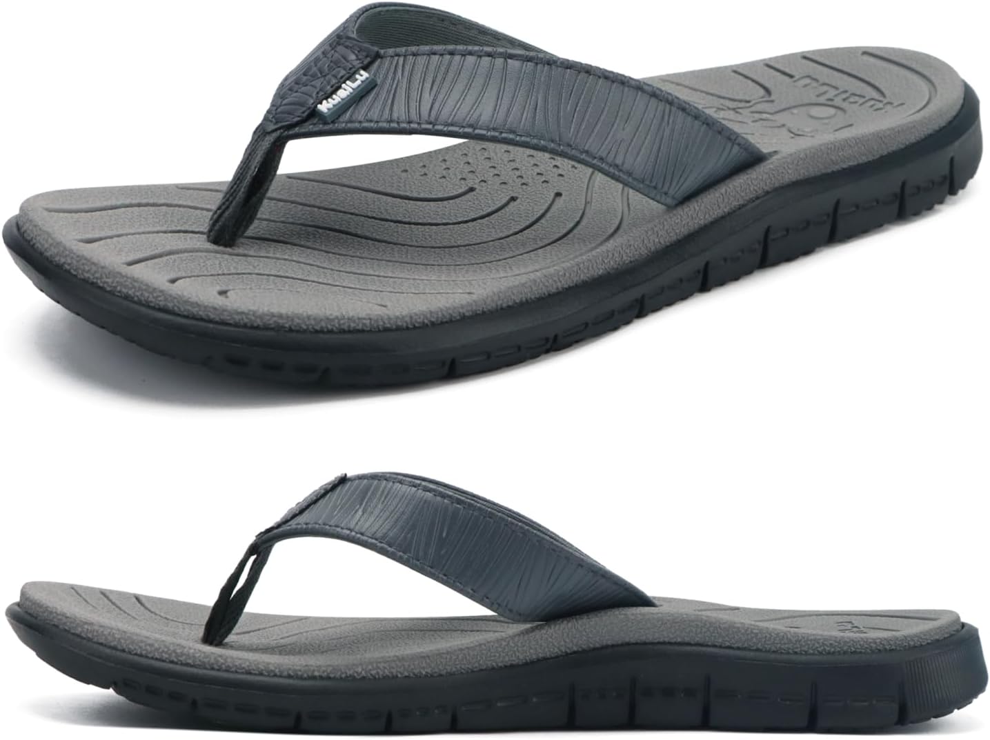 KuaiLu Comfortable Flip Flops for Women with Arch Support Summer Beach Walking Thong Sandals Slip On Indoor Outdoor