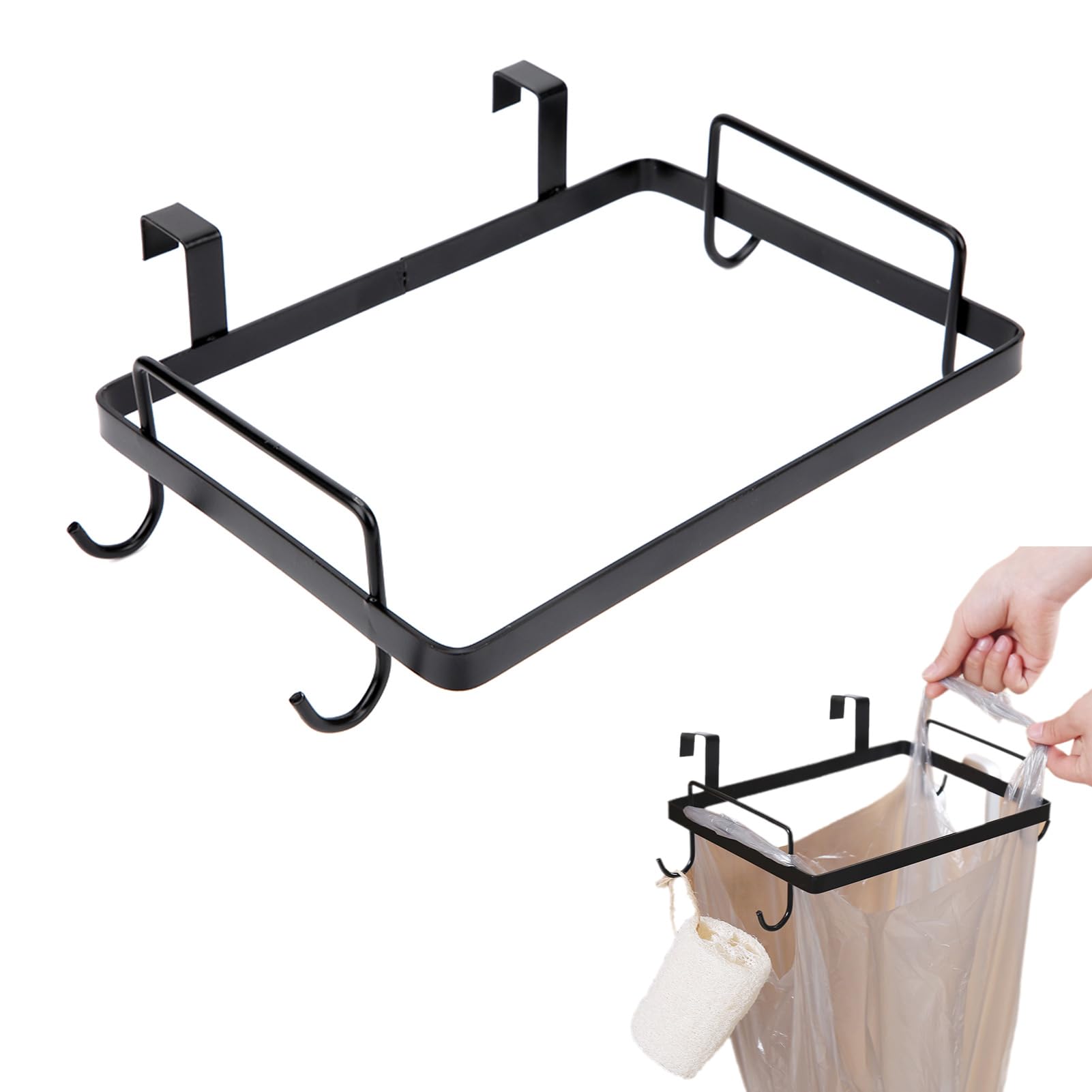 Support de sac poubelle suspendu portable, Distributeur de Sacs, Porte-sacs poubelle pour armoires, armoires de cuisine, porte,