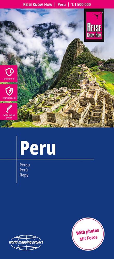Peru Map 1:1,500,000 scale - Waterproof and Tearproof (World Mapping Project)