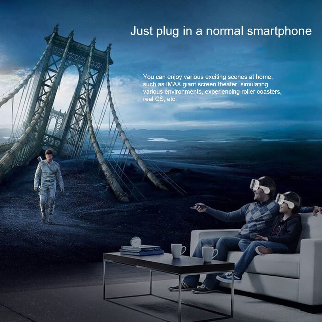 Occhiali VR, Visore Realtà Virtuale, Cuffie 3D VR Compatibile con Tutti Gli, Lente Regolabile per Film e Giochi 3D, per iPhone 13 Pro Max/13 Pro/13/12/11, per Samsung Galaxy S21, Huawei, Xiaomi