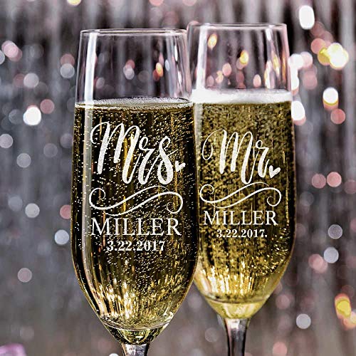 16. Personalized Champagne Glasses