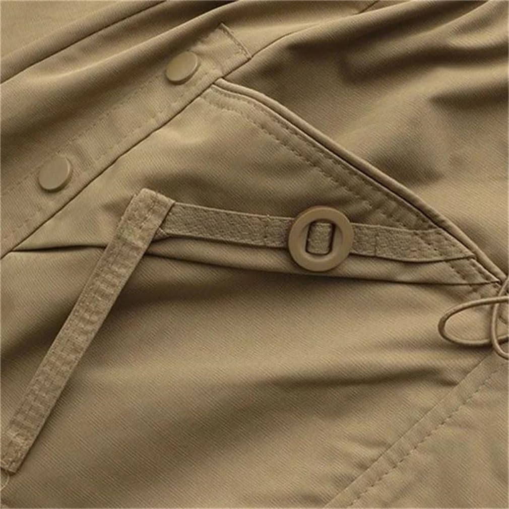 Women Long Sleeve Trench Coat Solid Mid Long Hooded Middle Aged Casual Vintage Outerwear