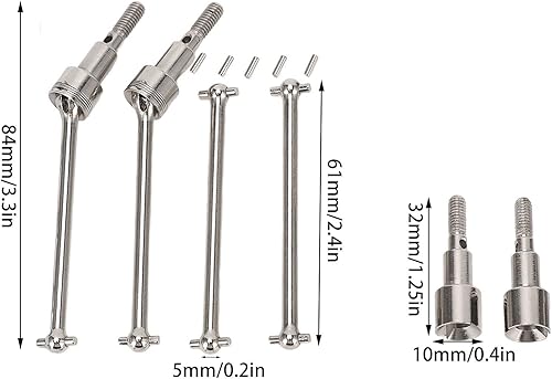 Miniatura 2 de Eje de transmisión de coche RC, eje de transmisión de automóvil a control remoto delantero y trasero, accesorio para automóvil SCY 116 16103 16201