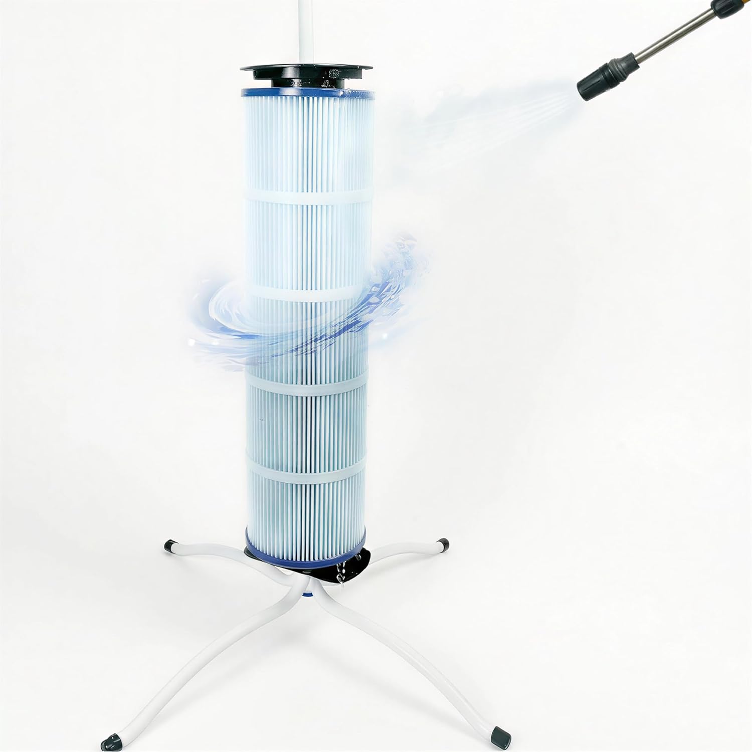 Vertical Pool Filter Cleaner Stand Review: Universal Fit for Fast Backyard Pool Maintenance