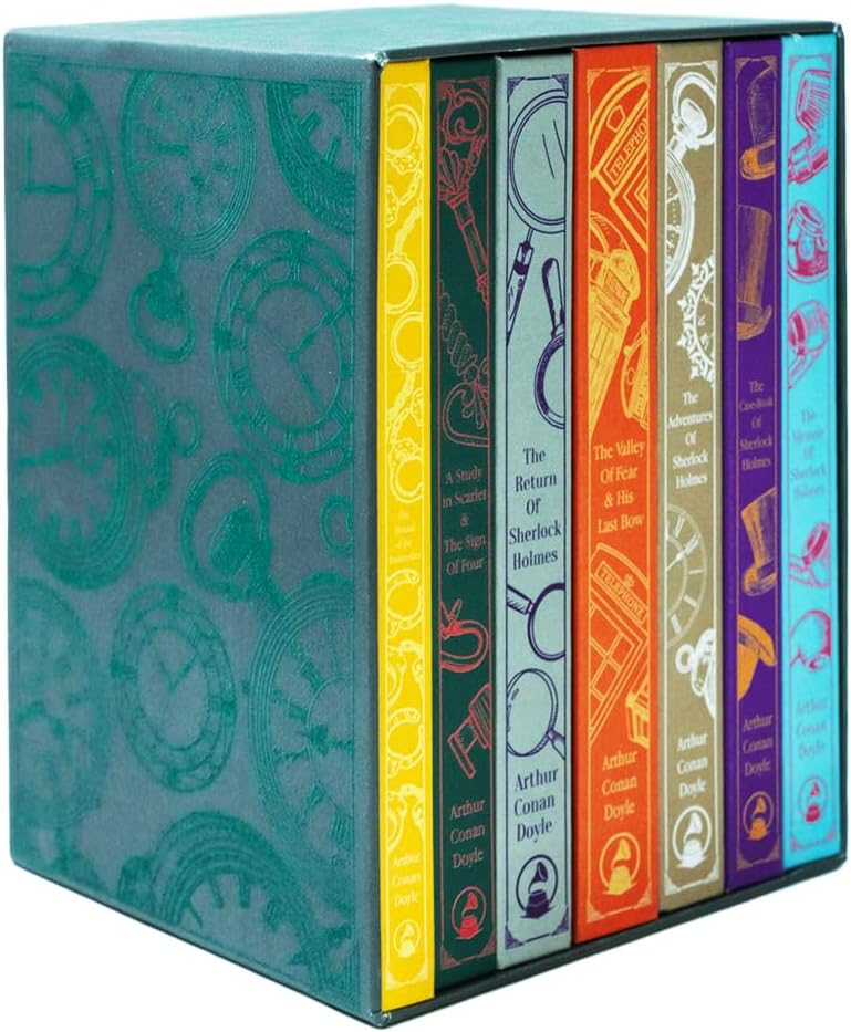 Sherlock Holmes Complete 7 Books Hardback Collection Box Set (Adventures, Valley of Fear & His Last Bow, Return, Study in Scarlet & The Sign Sign of Four, Case-Book & Memoir)