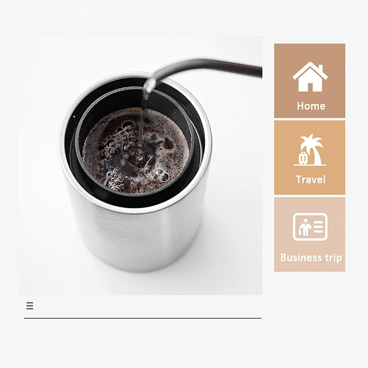 All-in-One Rechargeable Travel Coffee Grinder, Cordless Electric Coffee Grinder, USB Rechargeable Coffee Grinder for Beans, Ceramic Grinding Core, Adjustable Coarseness
