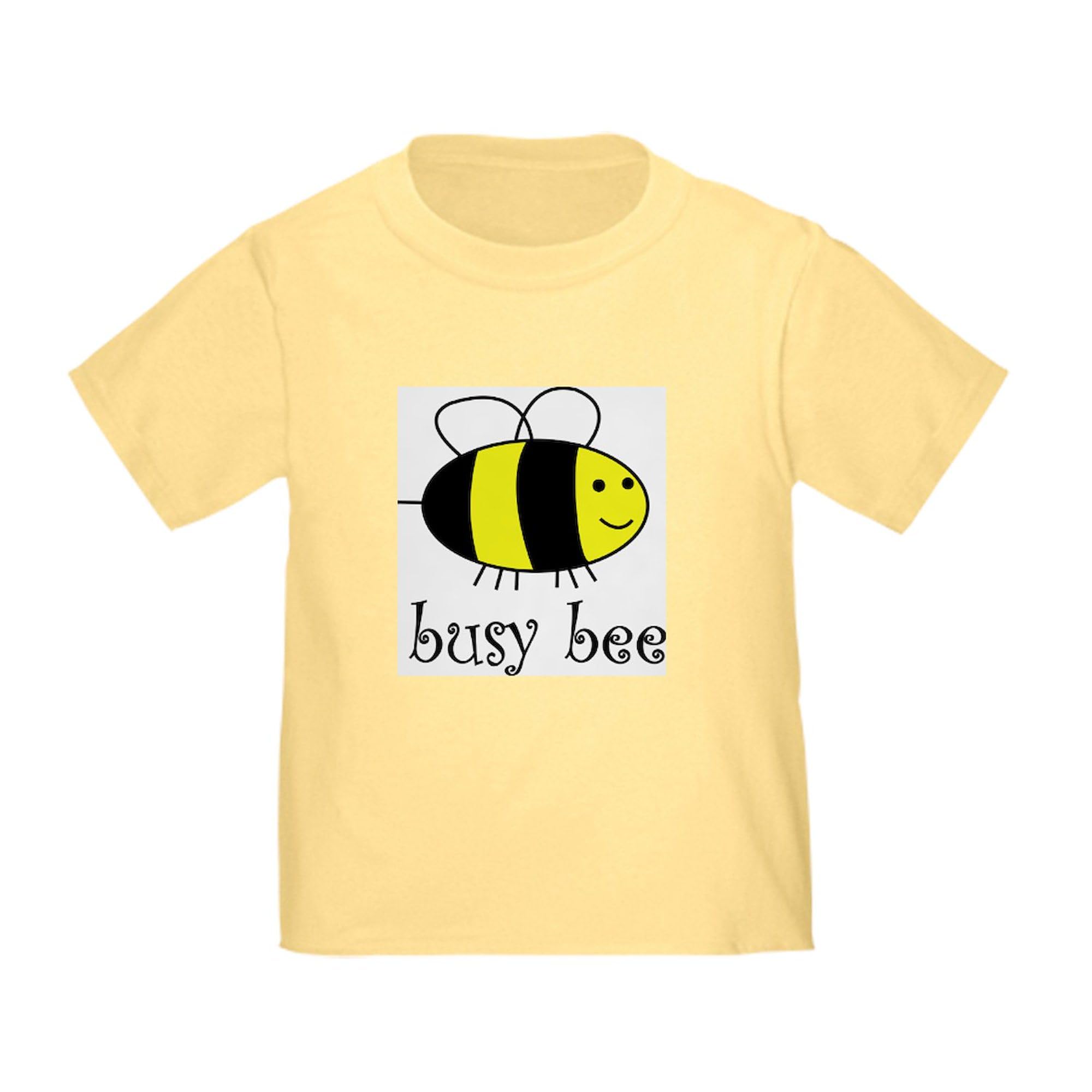 CafePress Busy Bee Tee Toddler T Shirt Toddler Graphic Tee, 100% Cotton Daffodil Yellow