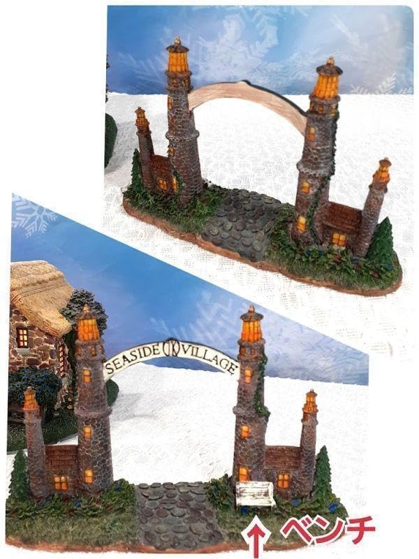 トーマスキンケード シーサイド ボートハウス ジオラマ イギリス田舎町