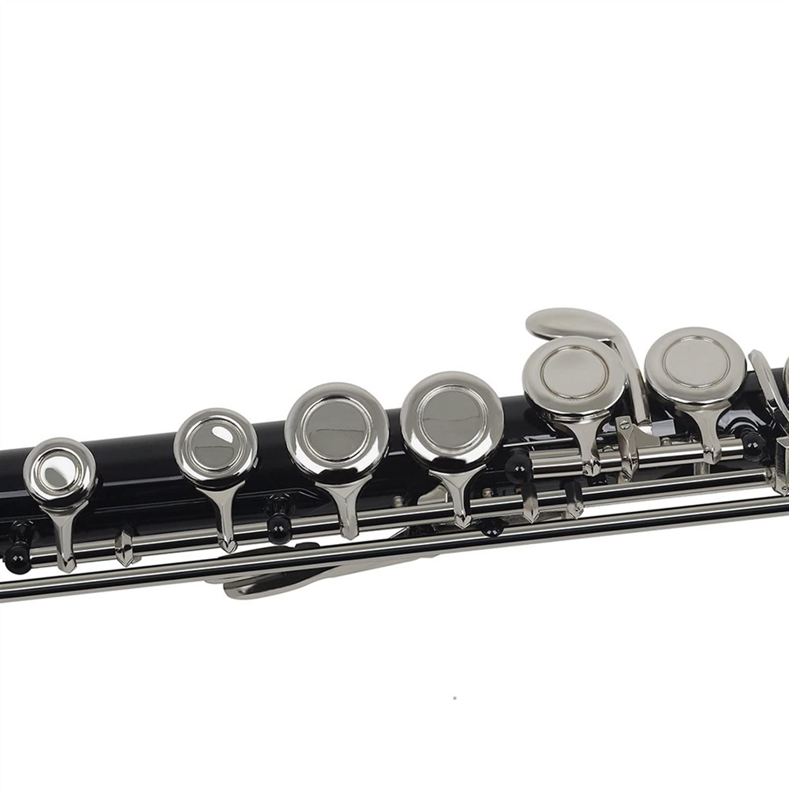 ZUZU Clave De Plata Cupronickel Flauta 16 Agujeros Agujero Cerrado C Tono Flauta Negra Instrumento De Viento De Madera con Estuche Cuero Paño De Limpieza Kit Flauta