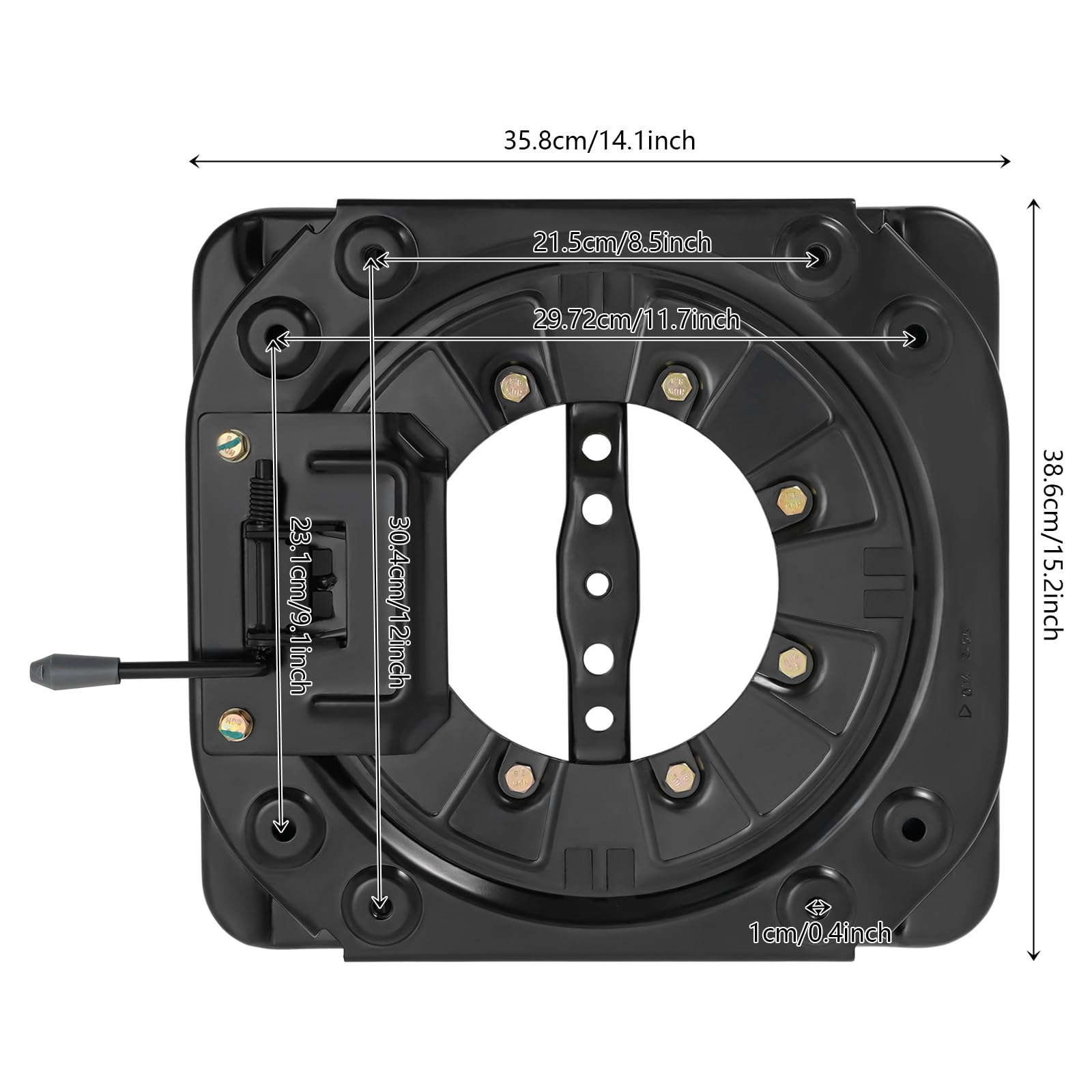 Base girevole, base girevole, piastra in acciaio, girevole a 360 gradi, per camper, camper, barca, camion, autobus