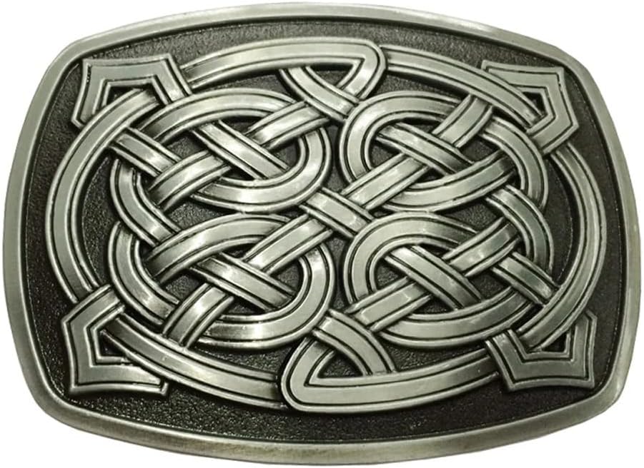 Western Pattern Cowboy Men's Jeans Leather Belt Buckle for 1.5inch