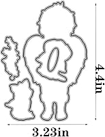 Vista 2 de Juego de sellos y troqueles transparentes de ángel para hacer tarjetas, plantillas de corte para álbumes de recortes, álbum de fotos, papel