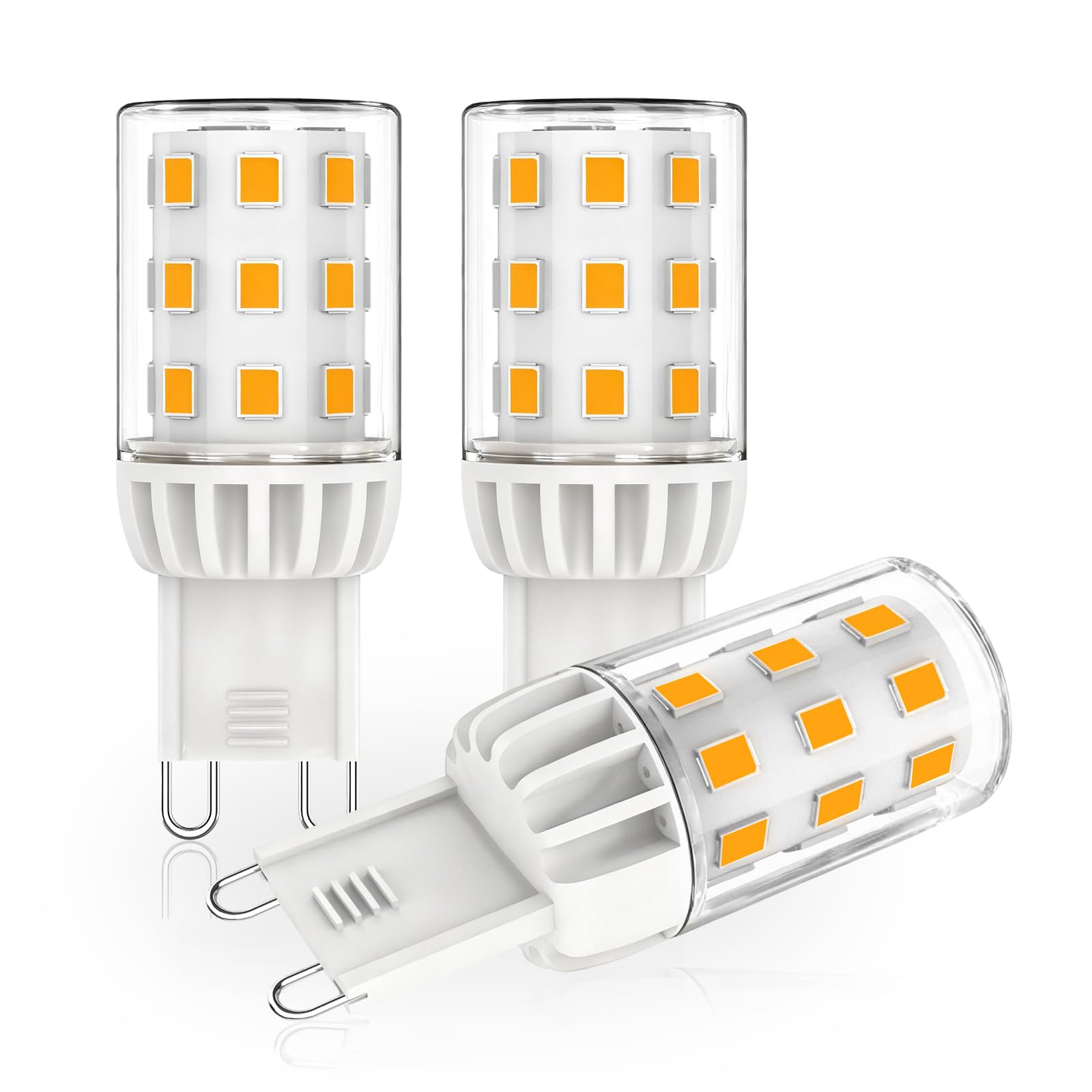 Auting G9 LED Lampen Warmweiß 2700K, Energieeffizienz der Klasse B, LED Leuchtmittel 3W Ersatz für 50W-60W Halogenlampe, G9 Glühbirne 580 Lumen, Nicht Dimmbar, 360° Strahl, AC 220-240V, 3 Stück