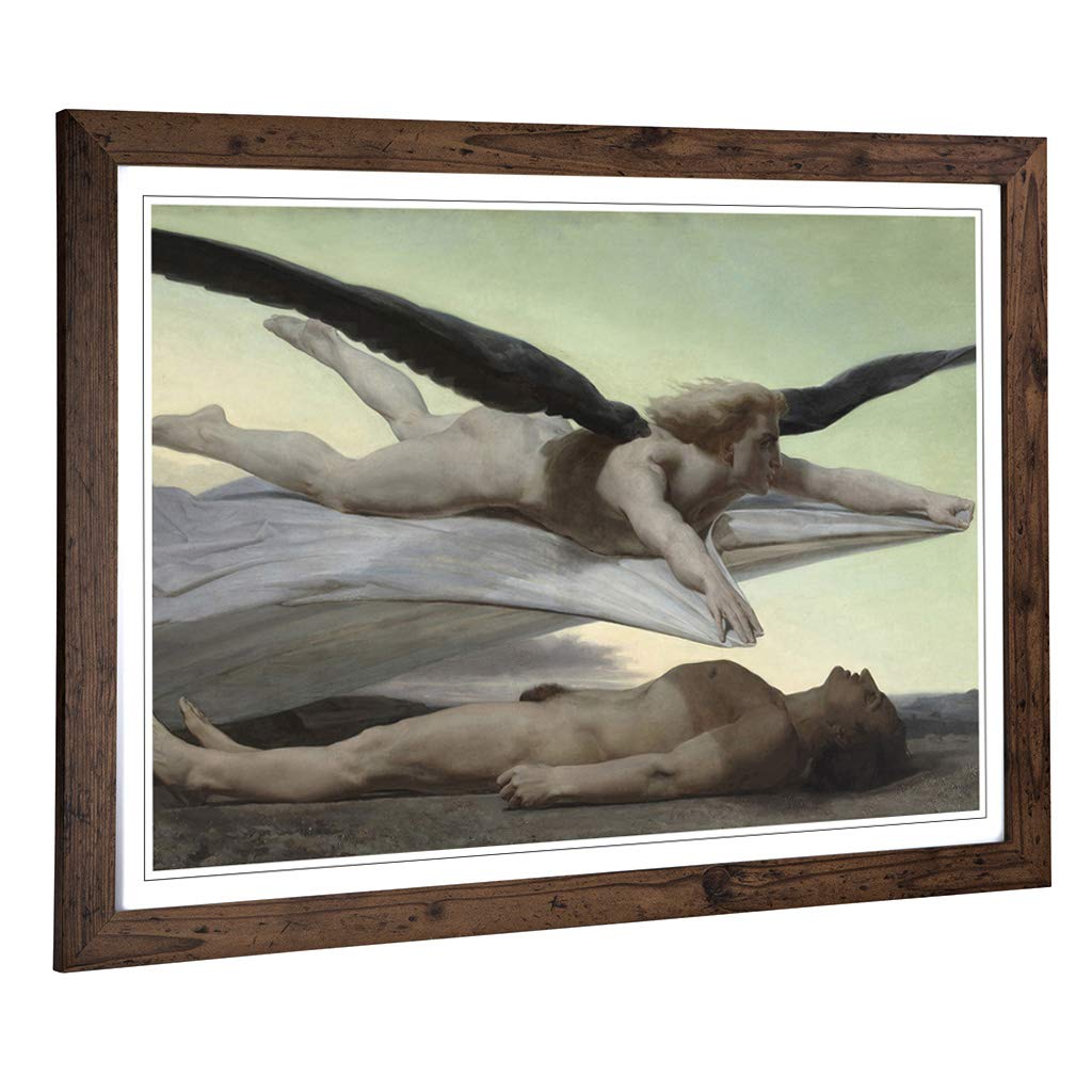 Big Box Art Framed Print of William Adolphe Bouguereau Equality Before Death Design | Wall Art Picture| Home Decor for Kitchen, Living Room, Bedroom, Hallway, Walnut, A2 / 24.5x18 Inch / 62x45cm