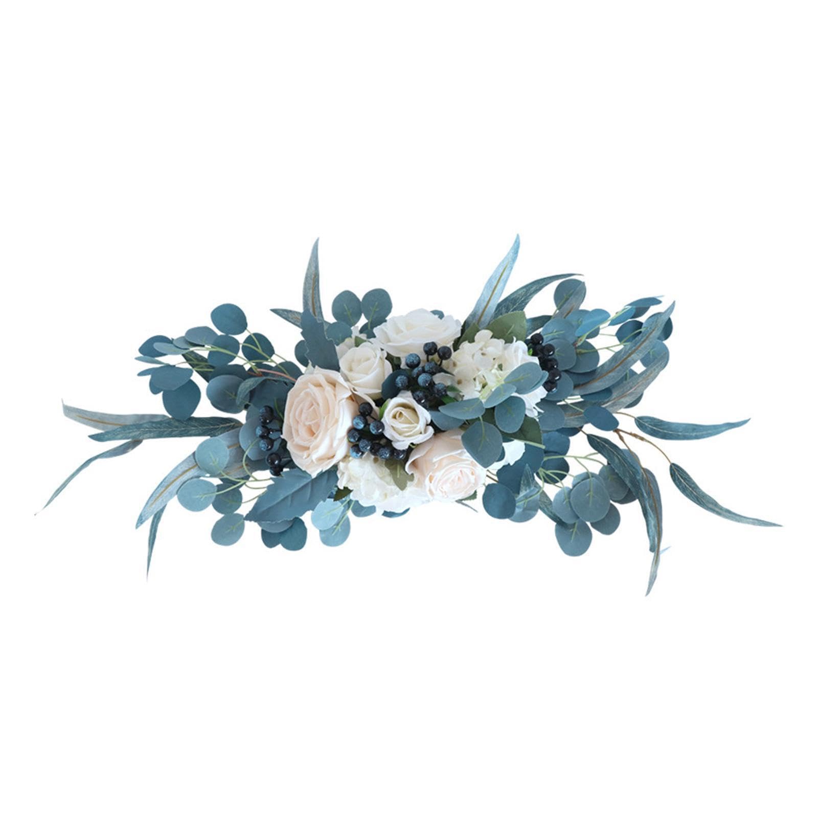 Auyxssz Lifelike Silk Wedding Arch Flowers Eucalyptus Leaves Rustic Ceremony Backdrop Decorations And Events Suitable For Wedding Arch Rustic Artificial