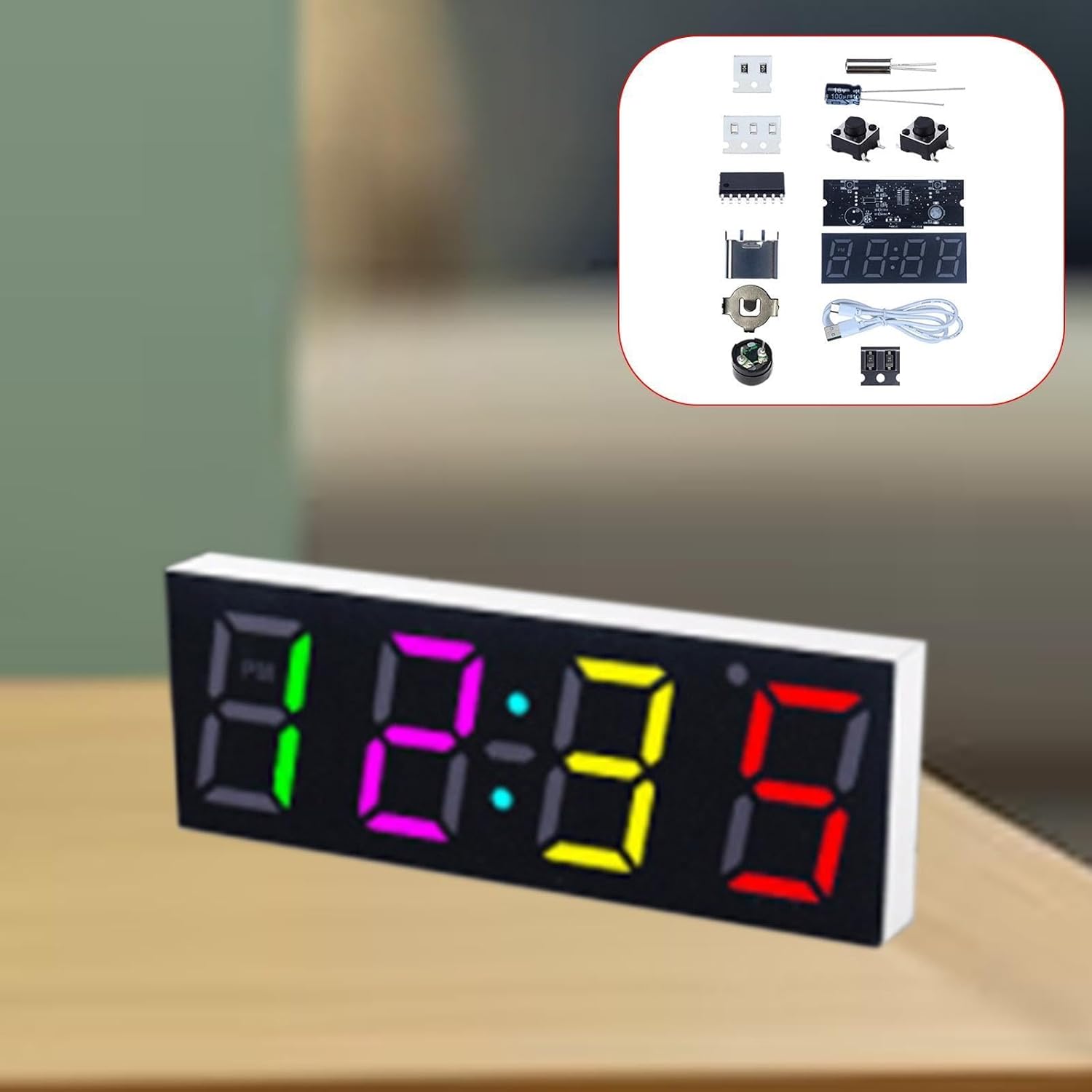 DIY Digital Clock Kit Professional Soldering Practice for Dorm Bedroom Cafes Without Cover | Home D?©Cor | Clocks | Alarm Clocks