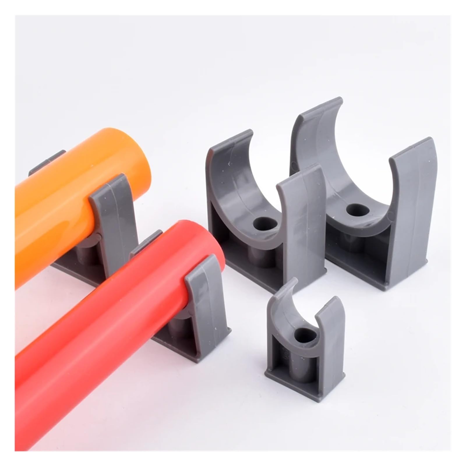 1~20 stücke 20-75mm Grau PVC Rohr Klemme Kunststoff U-förmigen Halter Garten Wasser Anschluss bewässerung UPVC Rohr Zubehör(Size 50mm,20 Pieces)