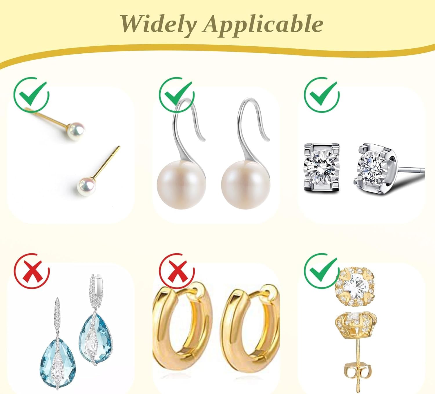 20 Pcs Locking Earring Backs, Glod Silicone Replacement for Droopy Ears Heavy Studs, Premium Hypoallergenic Soft Earing Backs for Women Men Jewelry Collection Daily Use Special Occasions - Image 3