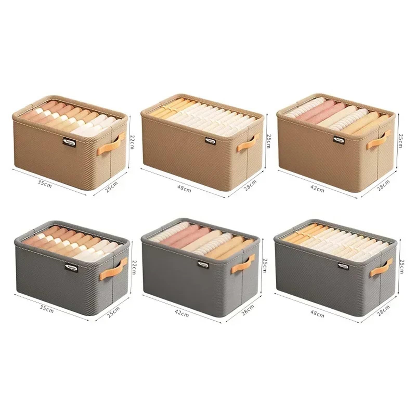 Caja organizadora de guardarropa for almacenamiento en el armario, cajones ropa interior, dormitorio, calcetines, pantalones y sujetador(L 2PCS Mix)
