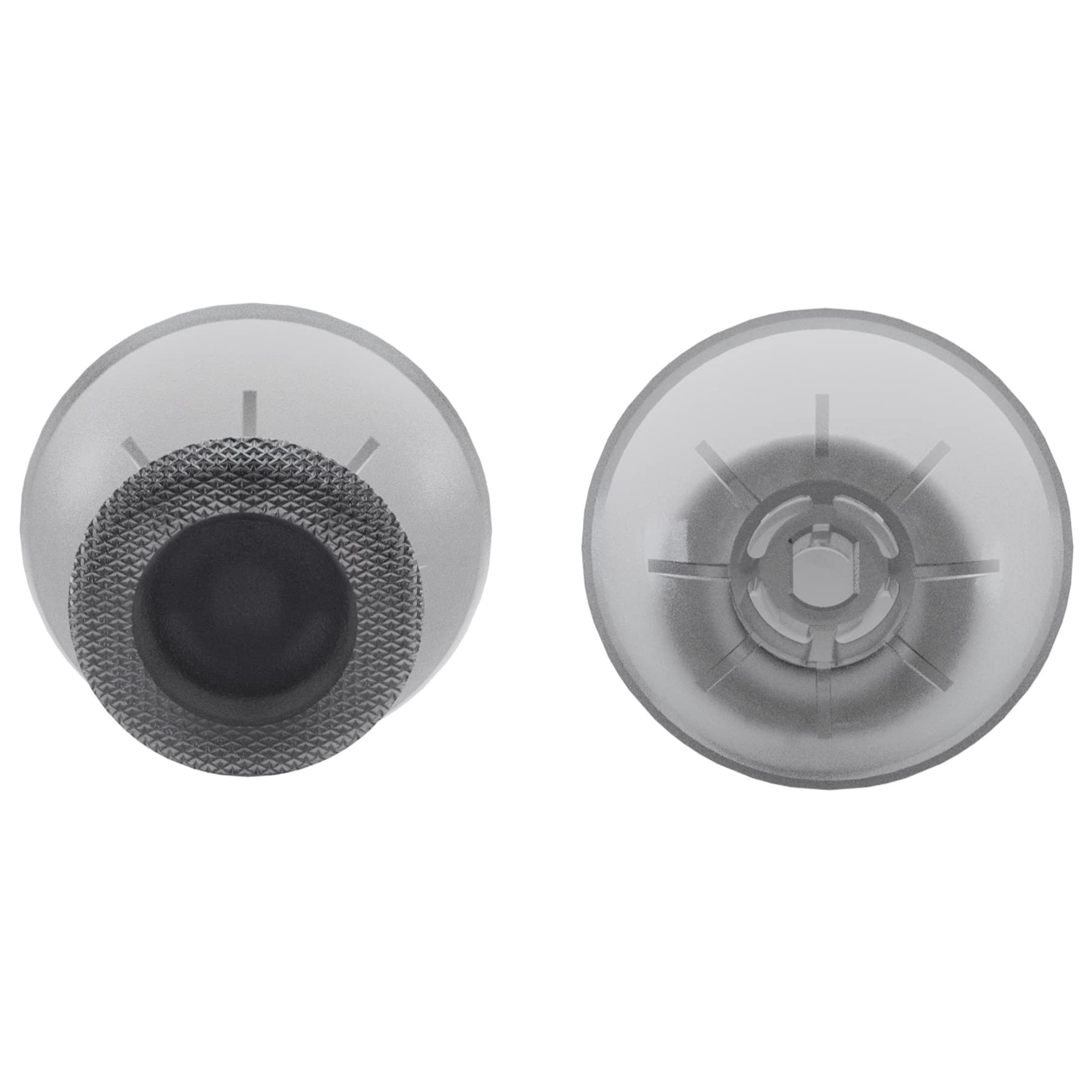 eXtremeRate Clear Black Replacement Thumbsticks for PS5 Controller, Custom Analog Stick Joystick Compatible with PS5, for PS4 All Model Controllers Universal - Controller NOT Included 3