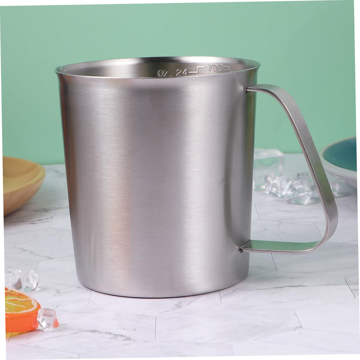 Ipetboom Misurino Graduato in Acciaio Inox 700 Ml, Argento, Pratico e Facile da Pulire, per Cucina e Pasticceria, Uso Quotidiano