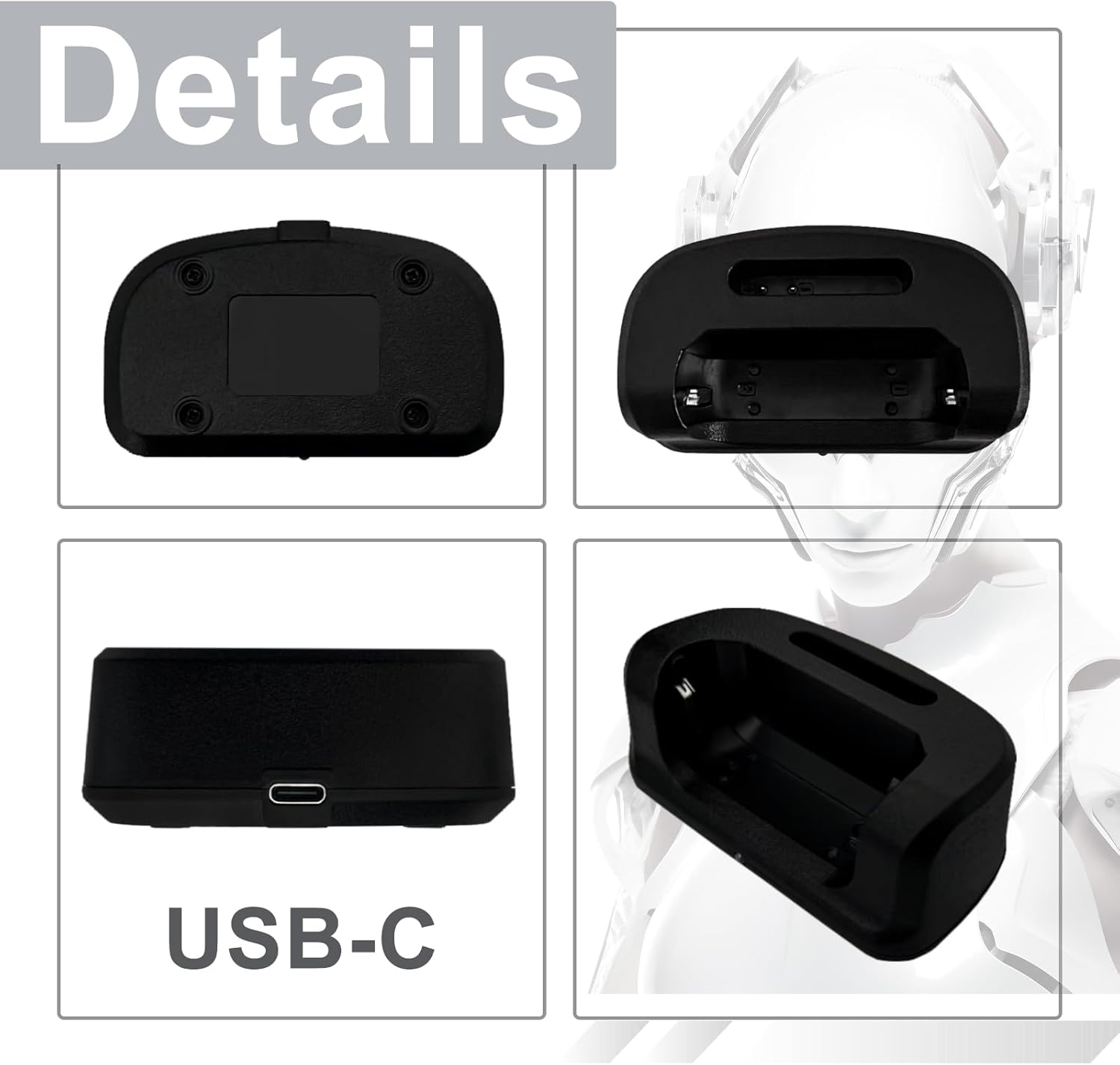 6Packs KD-C1 USB-C Charger Dock Simultaneous Charging of Two Way Radio and Battery for RT22 T20 RT-10 RB19 NK-U1 Walkie Talkie Accessories