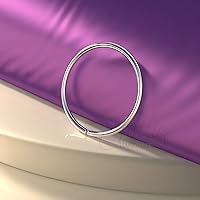 Vista 7 de Sterling Silver Nose Ring - Dainty Thin 20 Gauge 7mm Nose Piercing Hoop - 925 Sterling Silver Nose Rings For Women - Handmade Nose Hoops Jewelry