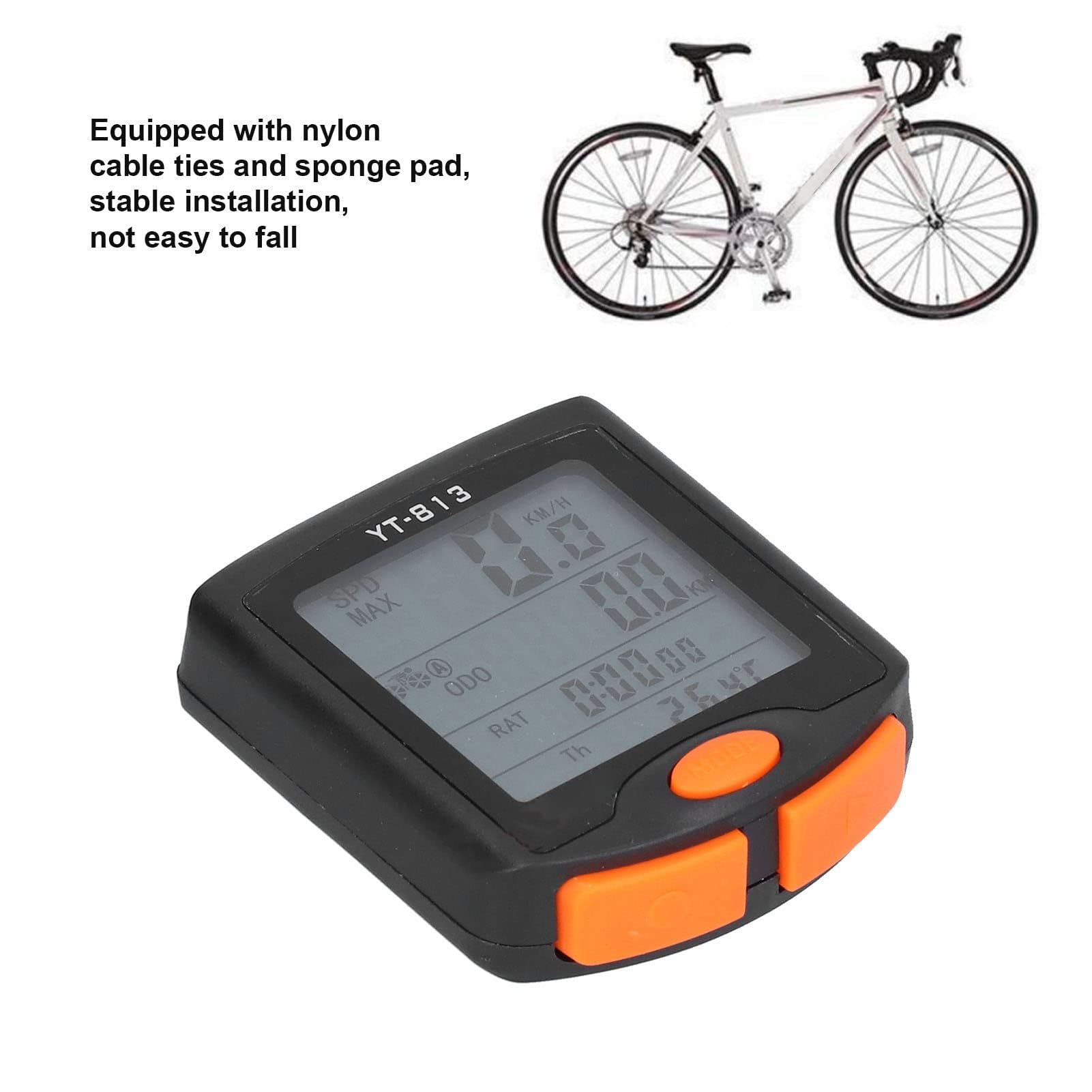 Ejoyous Computer da Bicicletta Digitale, Tachimetro per Bicicletta Wireless Impermeabile con Display Retroilluminato a LED, Tachimetro Automatico per Bicicletta con Supporto, Sveglia